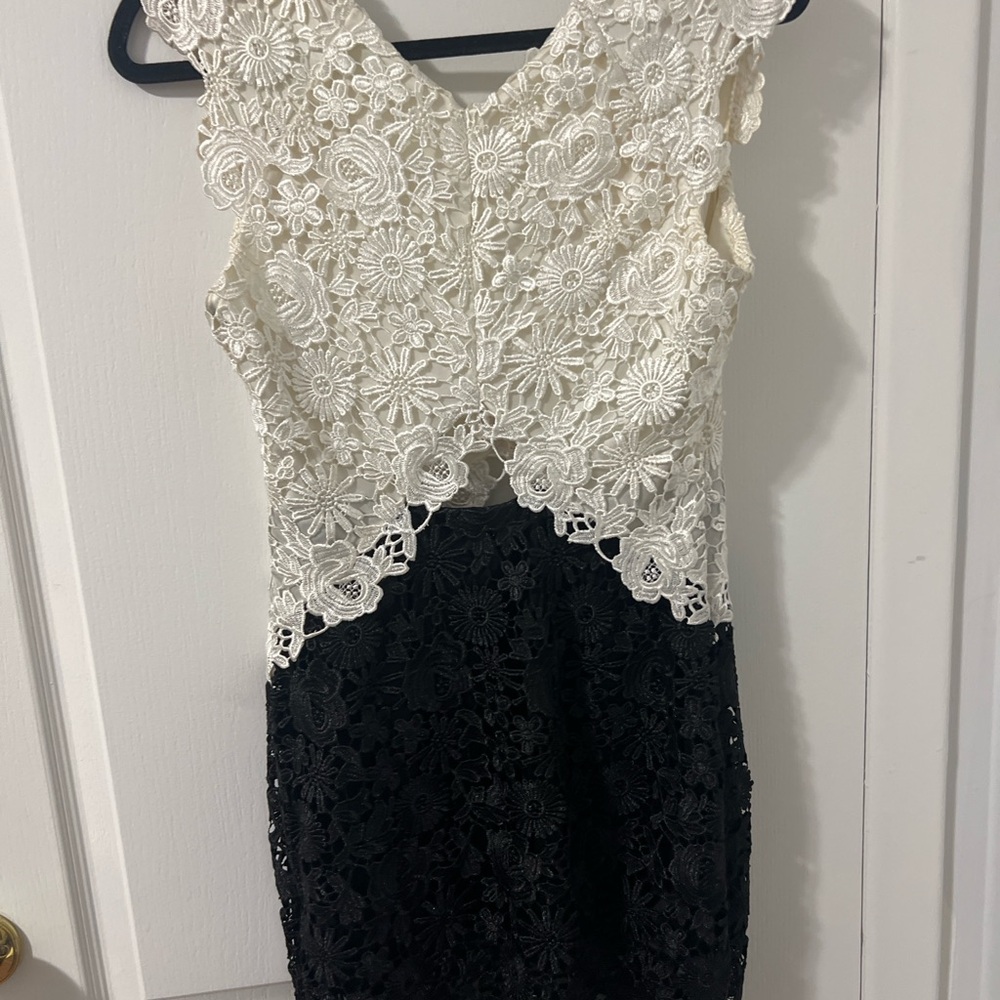 Women dress black and white